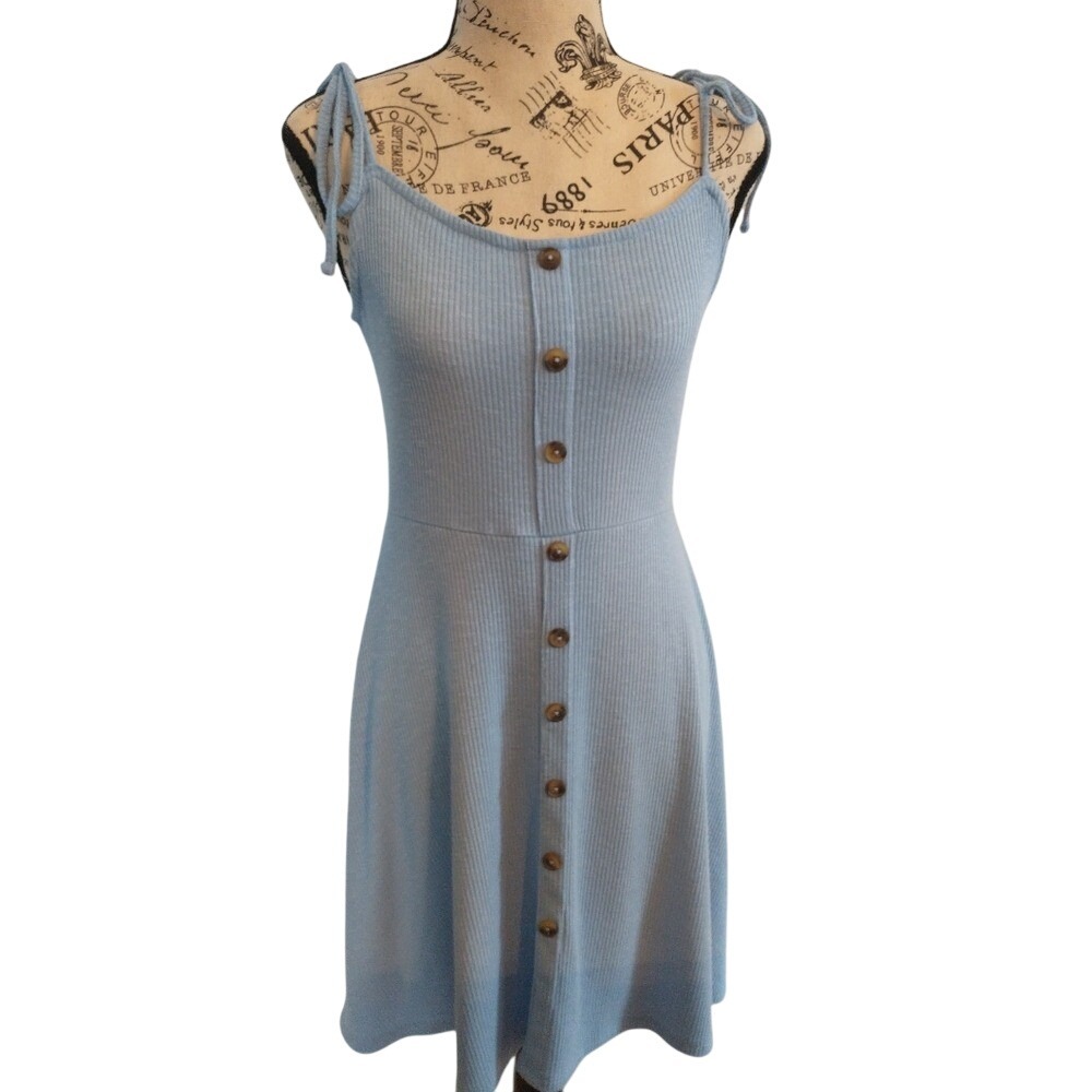 Ardene -Aline tie strapped dress, baby blue, size Medium